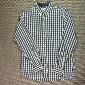 Lacoste Button Down Shirt Gingham Classic Fit Style CH3267